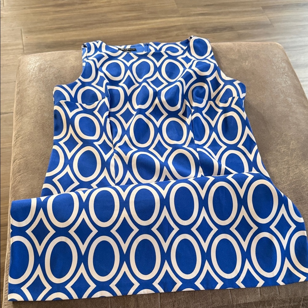 Alyx Blue and White Geometric Dress